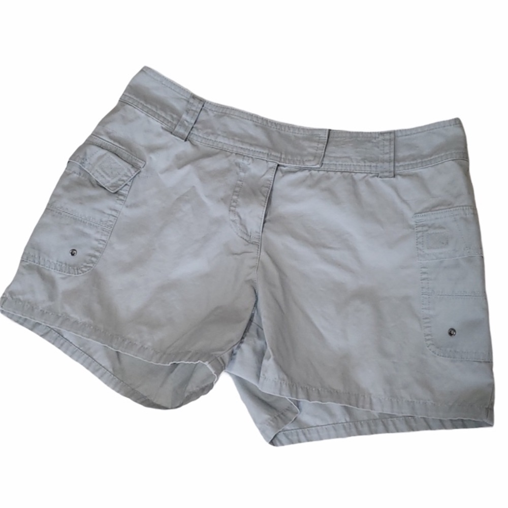 Gray White Context Petite Shorts sz 8 Petite 8P